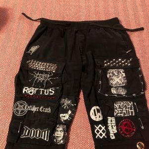 Mens punk rock shorts.